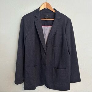 Talbots Blazer Womens 16 Blue Aberdeen 2 Button Lined Jacket Pockets Work Casual